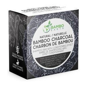 BAMBOEARTH Natural Bamboo Charcoal Shampoo Bar with a conditioning effect